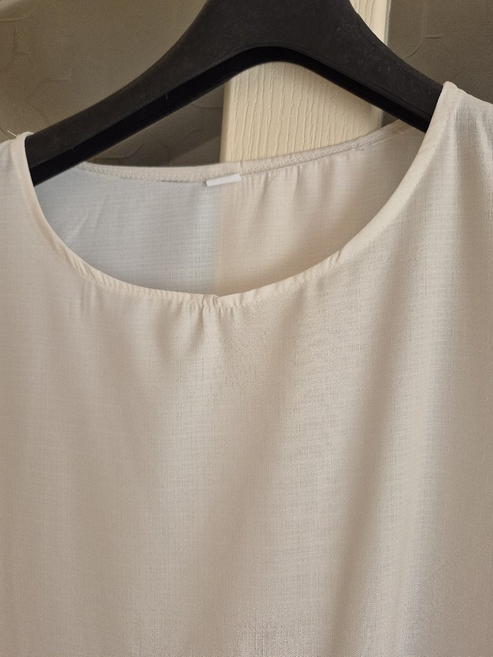 Diger Beyaz Baskılı Uzun Hamile Elbisesi - Görsel 4