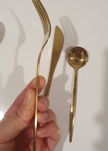 Beden gold çatal bıçak kaşık seti
