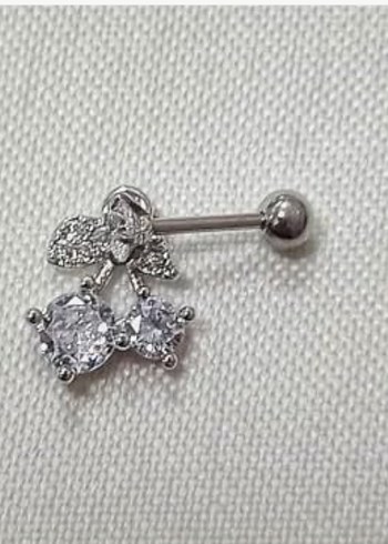 Accessorize Kadın Gri Pırıltılı Minimalist Piercing 8 mm