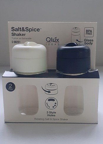 Qlüx Tuz ve Baharatlık 2'li Set