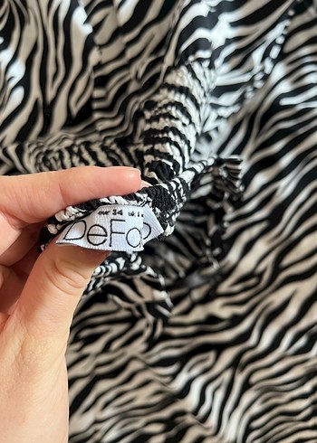 Defacto Zebra Desenli Uzun Askılı Kadın Elbise