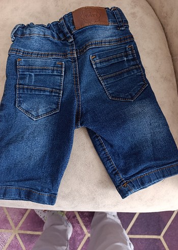 LC Waikiki Erkek Çocuk Mavi Düğmeli Denim Şort