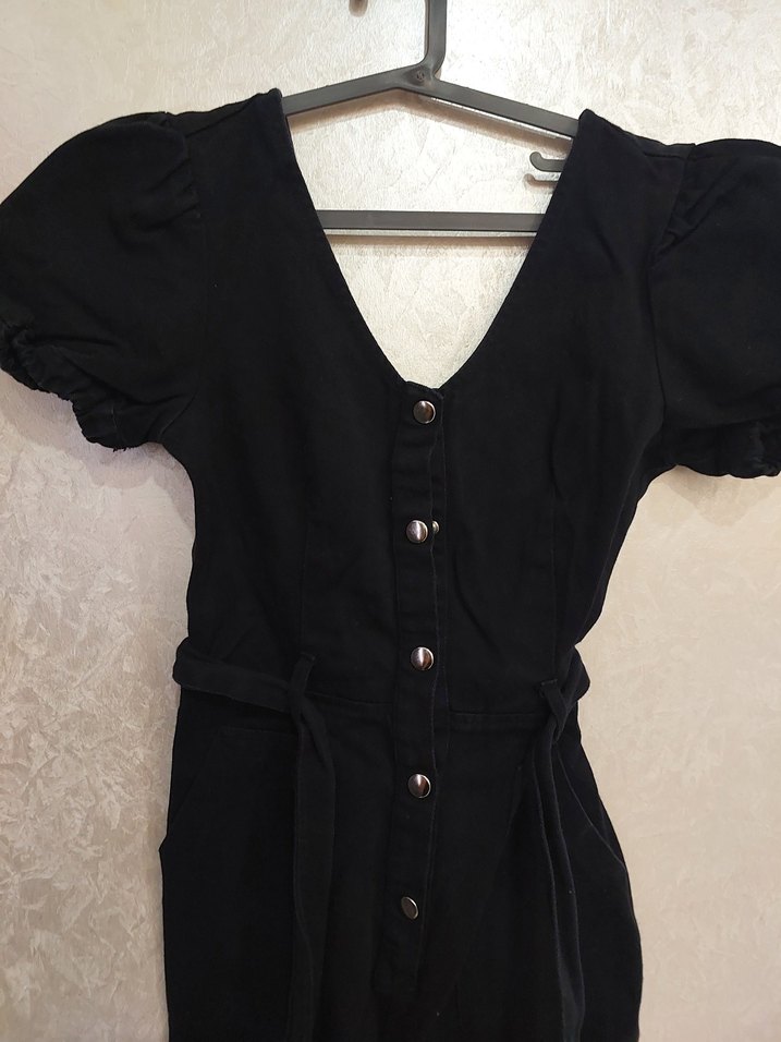 siyah kot tulum - Görsel 4