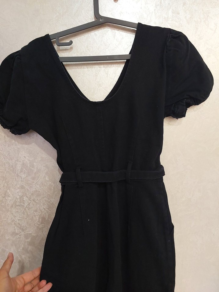 siyah kot tulum - Görsel 5