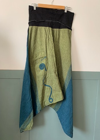 Bohem Tarzı Uzun Batik Desenli Kadın Pantolon
