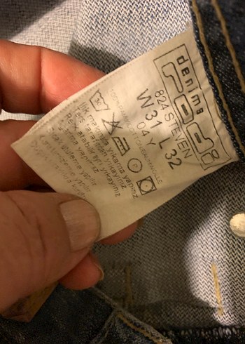 38 Beden mavi Renk Gri Mavi Rahat Kesim Midi Kot Pantolon