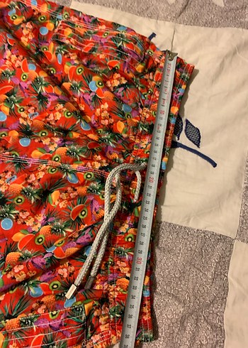 Renkli Bağcıklı Erkek Plaj Şortu - Görsel 5