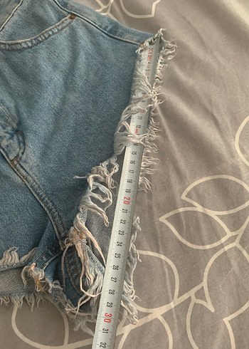 Mavi Loose Fit Mini Kot Şort - Görsel 5