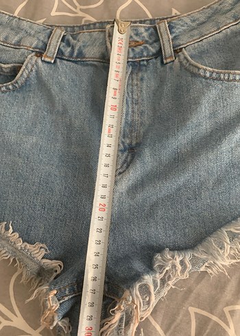 Mavi Loose Fit Mini Kot Şort - Görsel 6