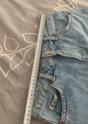 Mavi Loose Fit Mini Kot Şort - Görsel 3