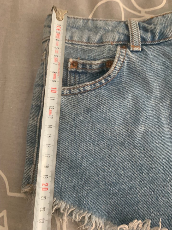 Mavi Loose Fit Mini Kot Şort - Görsel 4