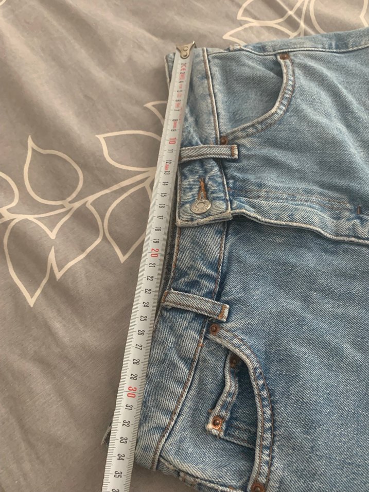 Mavi Loose Fit Mini Kot Şort - Görsel 3