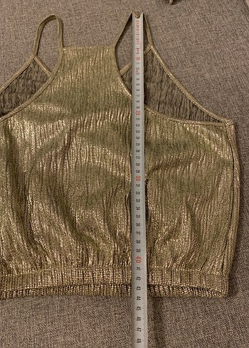 Gri Drapeli Mini Strappy Büstiyer - Görsel 5