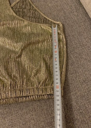 Gri Drapeli Mini Strappy Büstiyer - Görsel 4