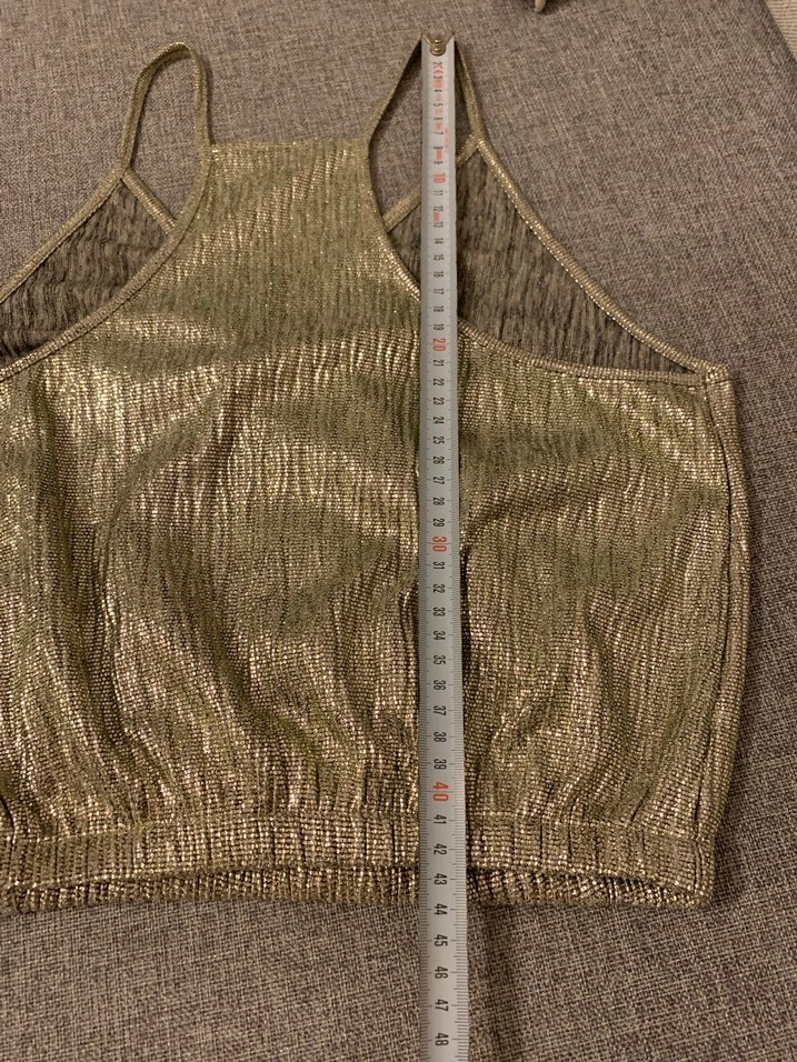 Gri Drapeli Mini Strappy Büstiyer - Görsel 5