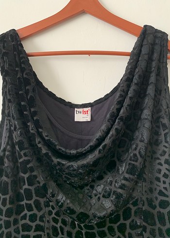 Twist siyah uzun şık elbise 38 beden - Görsel 3