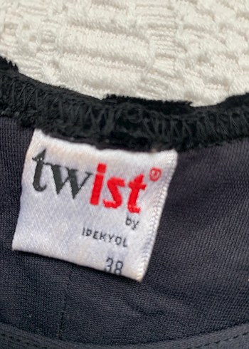 Twist siyah uzun şık elbise 38 beden - Görsel 4