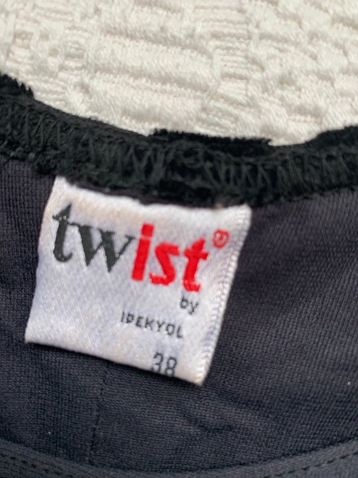 Twist siyah uzun şık elbise 38 beden - Görsel 4