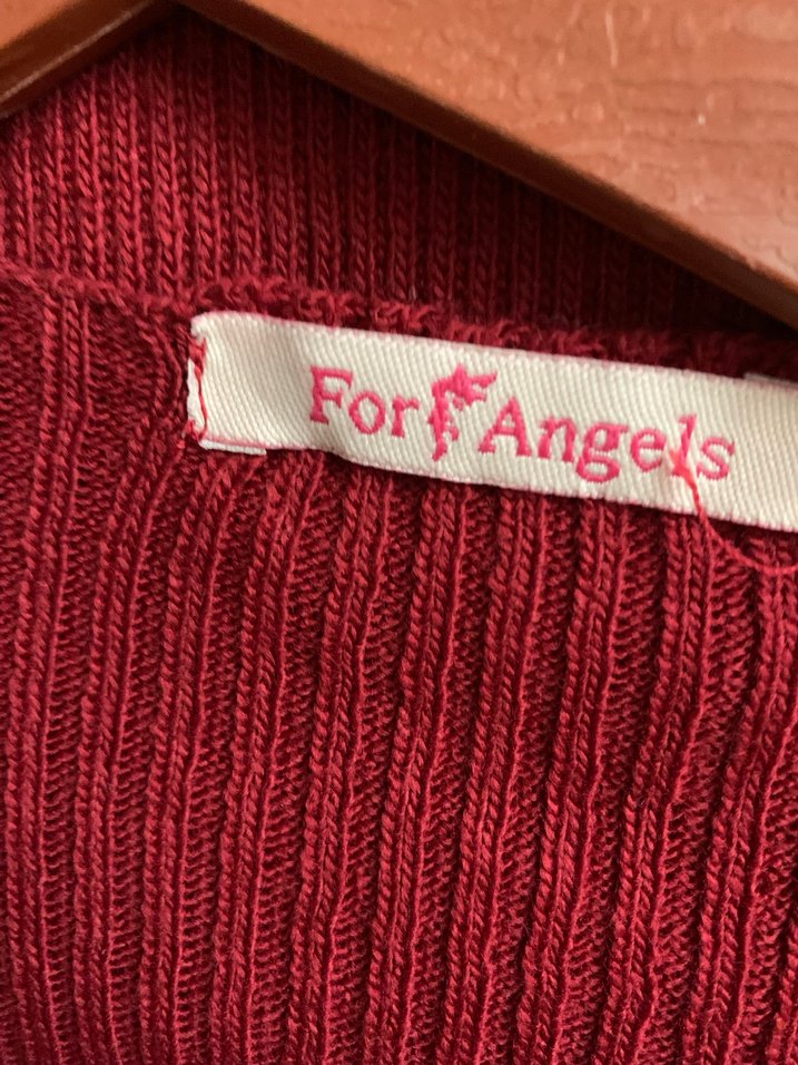 Bordo V Yakalı Triko Midi Elbise - Görsel 3