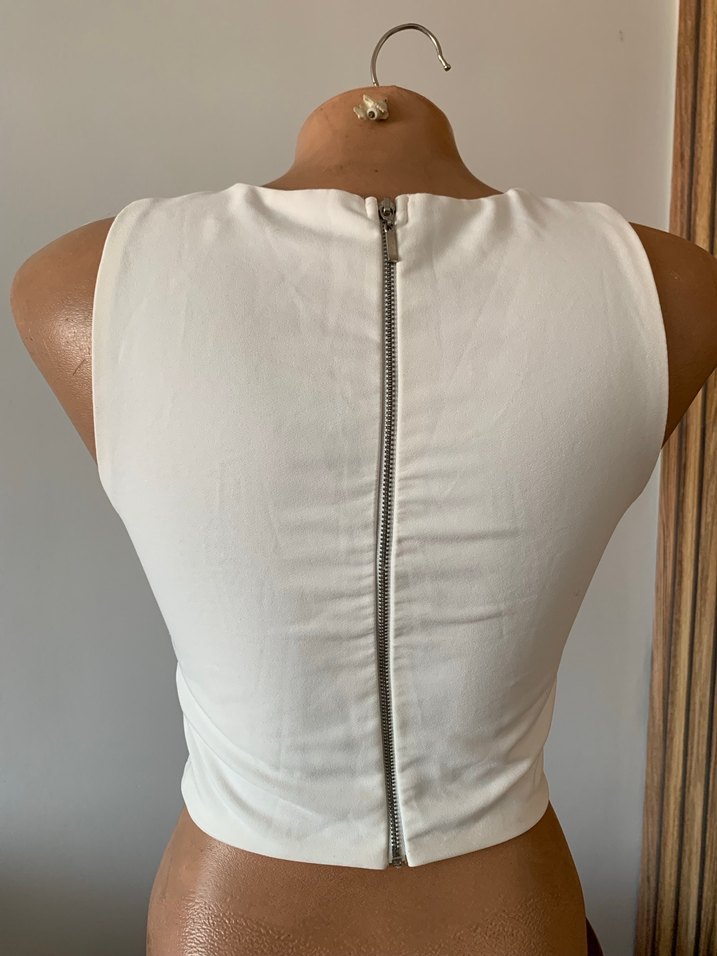 Beyaz Sıkı Kesim Bağcıklı Bustiyer - Görsel 2