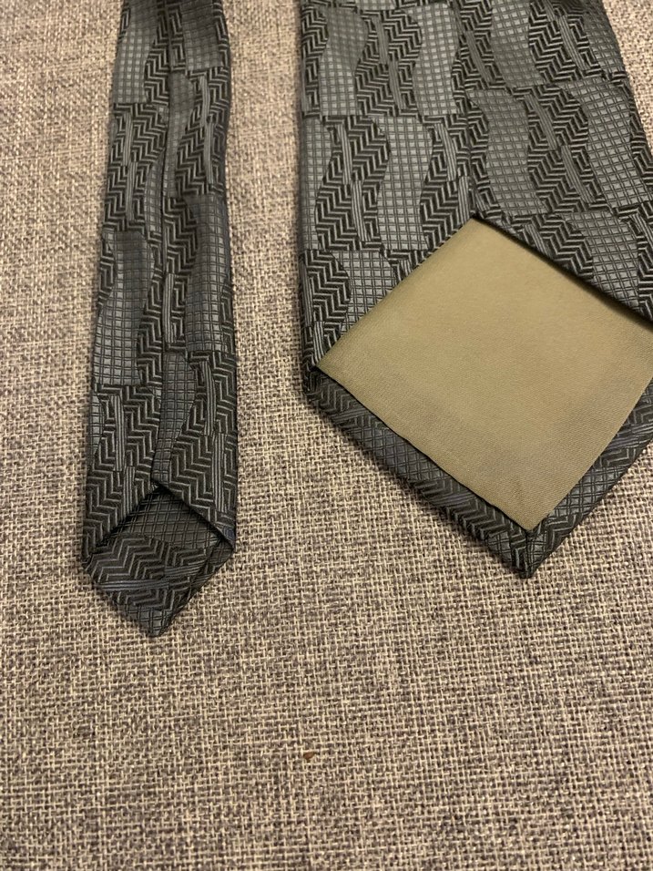 Gri Desenli Erkek Kravat - Görsel 3