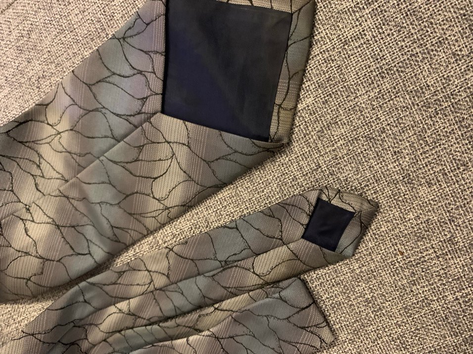 Gri Desenli Erkek Kravat - Görsel 3