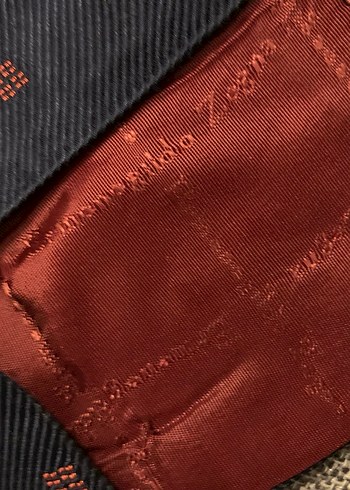 Lacivert Erkek Kravat Kırmızı Desenli - Görsel 3