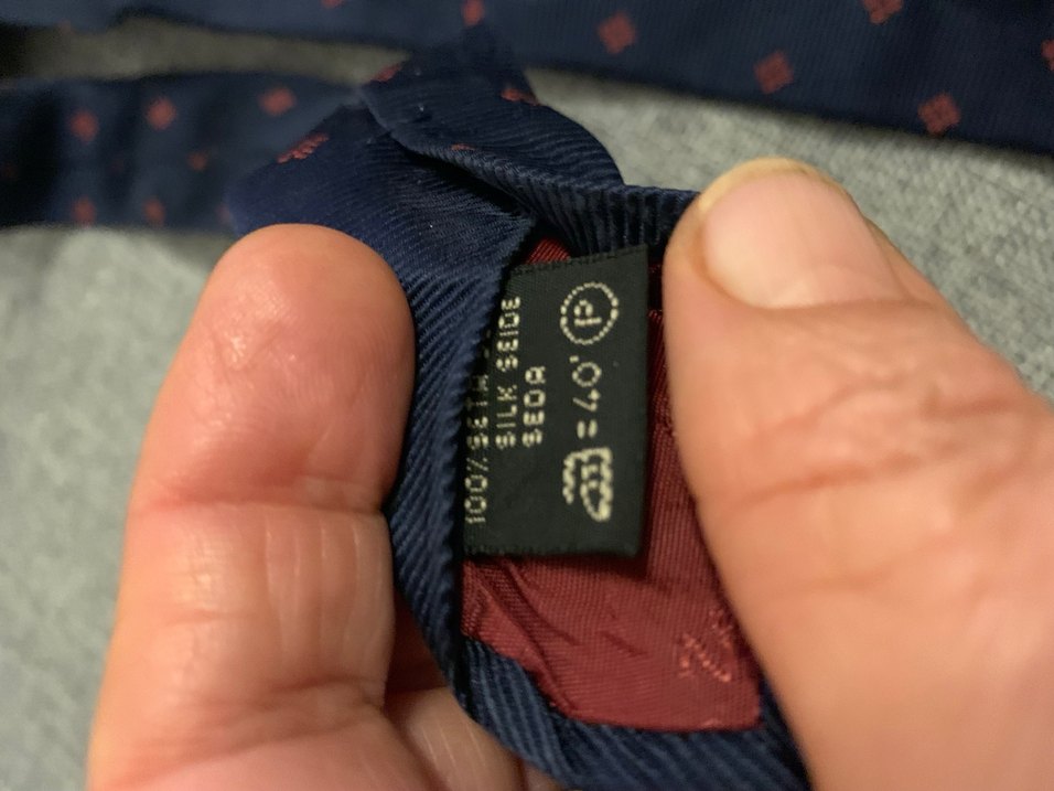 Lacivert Erkek Kravat Kırmızı Desenli - Görsel 4