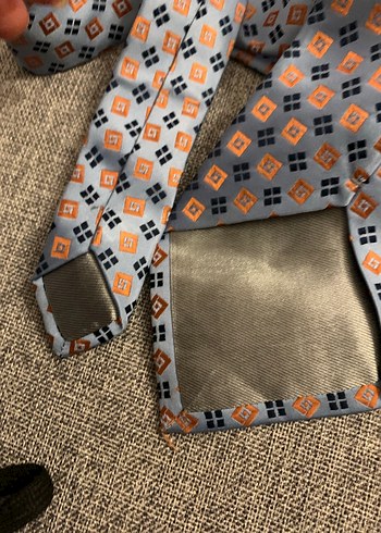 Gri Desenli Klasik Erkek Kravat - Görsel 2