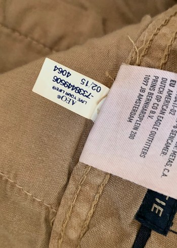 American Eagle Bej Keten Mini Şort