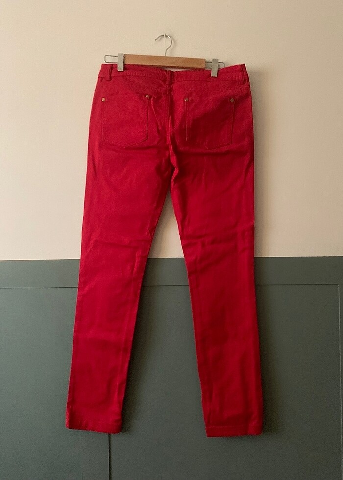 Kırmızı pantolon 42 beden - Görsel 2