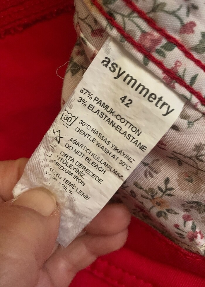 Kırmızı pantolon 42 beden - Görsel 4