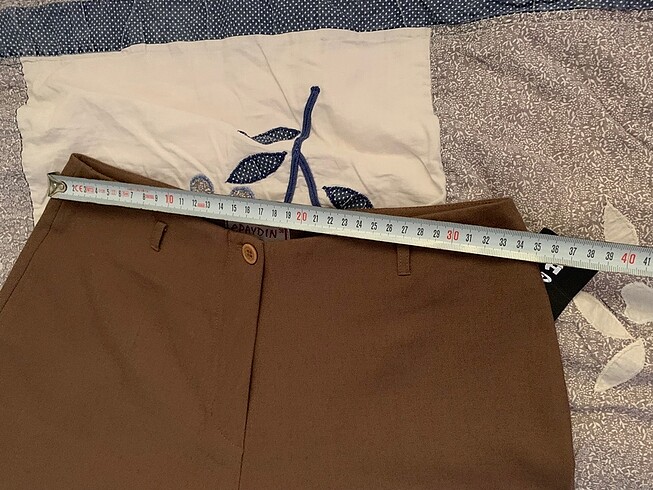 36 Beden kahverengi Renk Vintage pantolon
