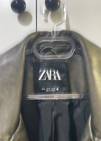 Zara Siyah Deri Biker Ceket - Görsel 2