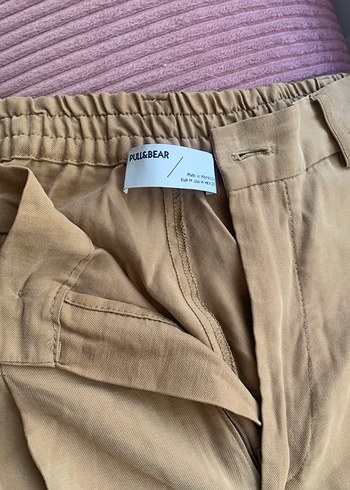 Pull and Bear Pull Bear Bej Lastikli Rahat Pantolon