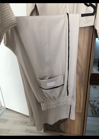 Kadın Bej Uzun Kollu Eşofman Takımı - Görsel 3