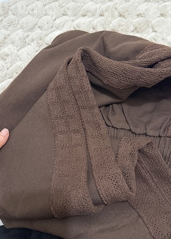 Düğmeli Kahverengi Süet Kadın Takım - Görsel 3