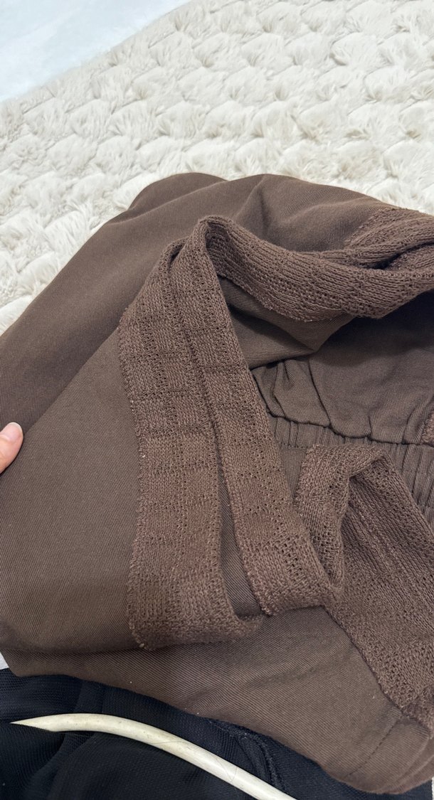 Düğmeli Kahverengi Süet Kadın Takım - Görsel 3