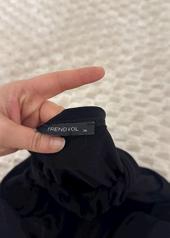 Drapeli Siyah Uzun tokalı etek - Görsel 3