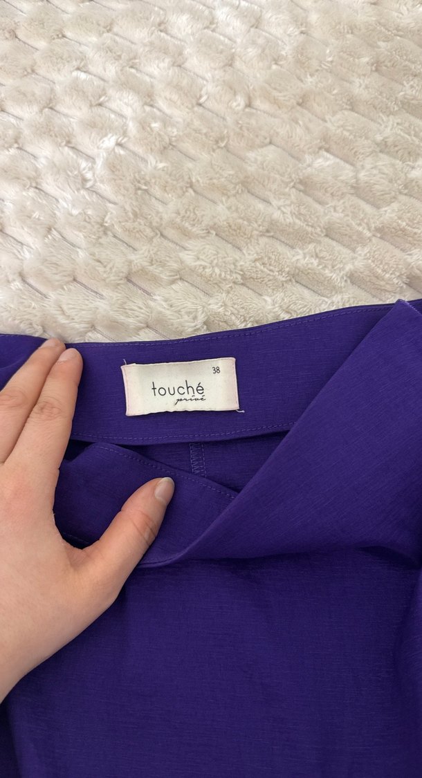 Mor Uzun Salaş Kadın Etek - Görsel 4