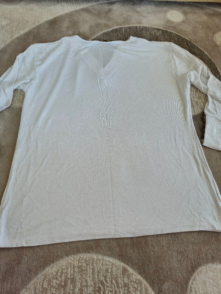 Düğmeli V Yaka Uzun Kollu Kadın Gömlek - Görsel 5