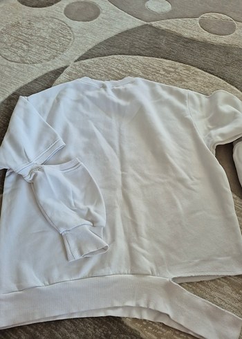 Kadın Gri Oversize Sweatshirt - Görsel 4