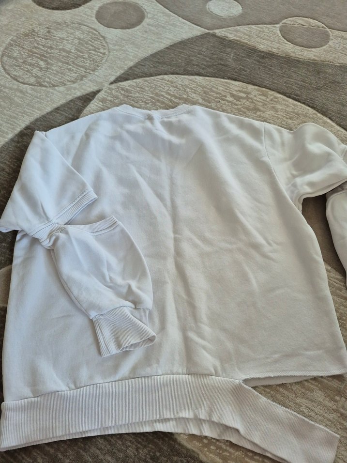 Kadın Gri Oversize Sweatshirt - Görsel 4