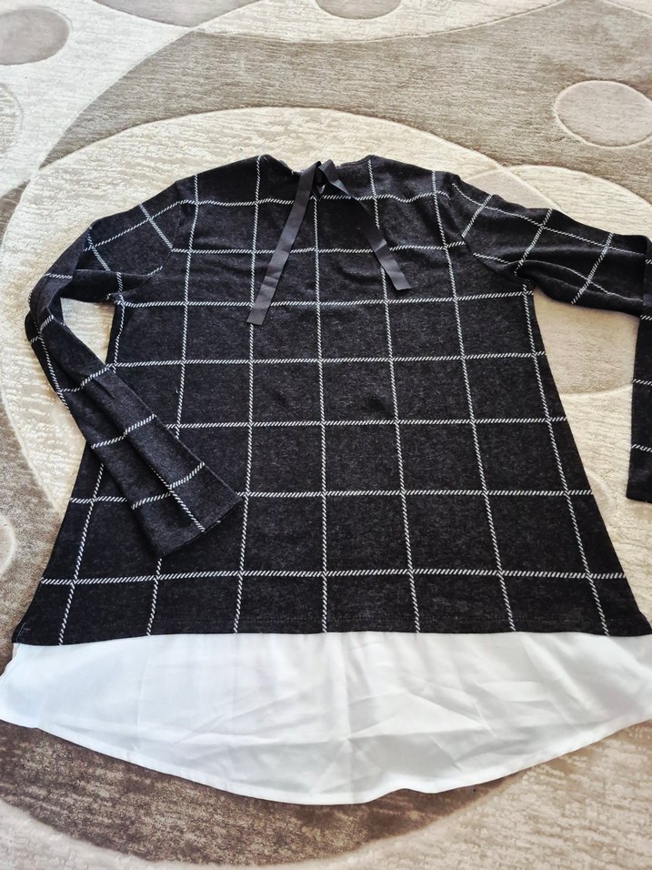 Kareli Uzun Kollu Tunik - Görsel 2