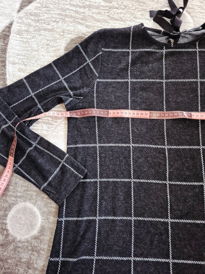 Kareli Uzun Kollu Tunik - Görsel 3