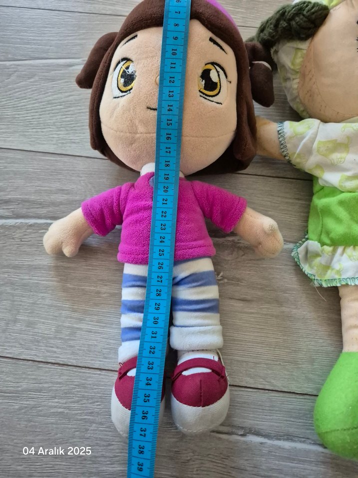 Renkli 3'lü Peluş Bebek Seti - Görsel 3