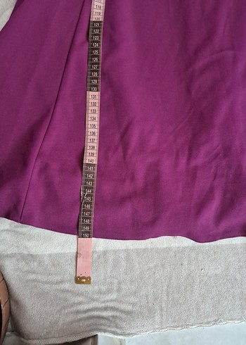 Uzun Mor Drapeli Kayık Yaka Kadın Abiye - Görsel 6