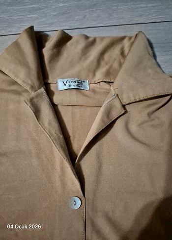 Bej Kadın Uzun Kollu Gömlek - Görsel 2