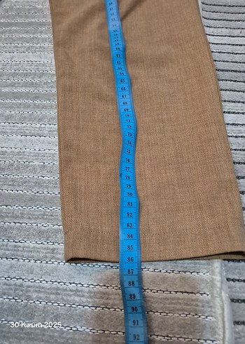 Kadın Kahverengi kumaş Pilili Pantolon - Görsel 3