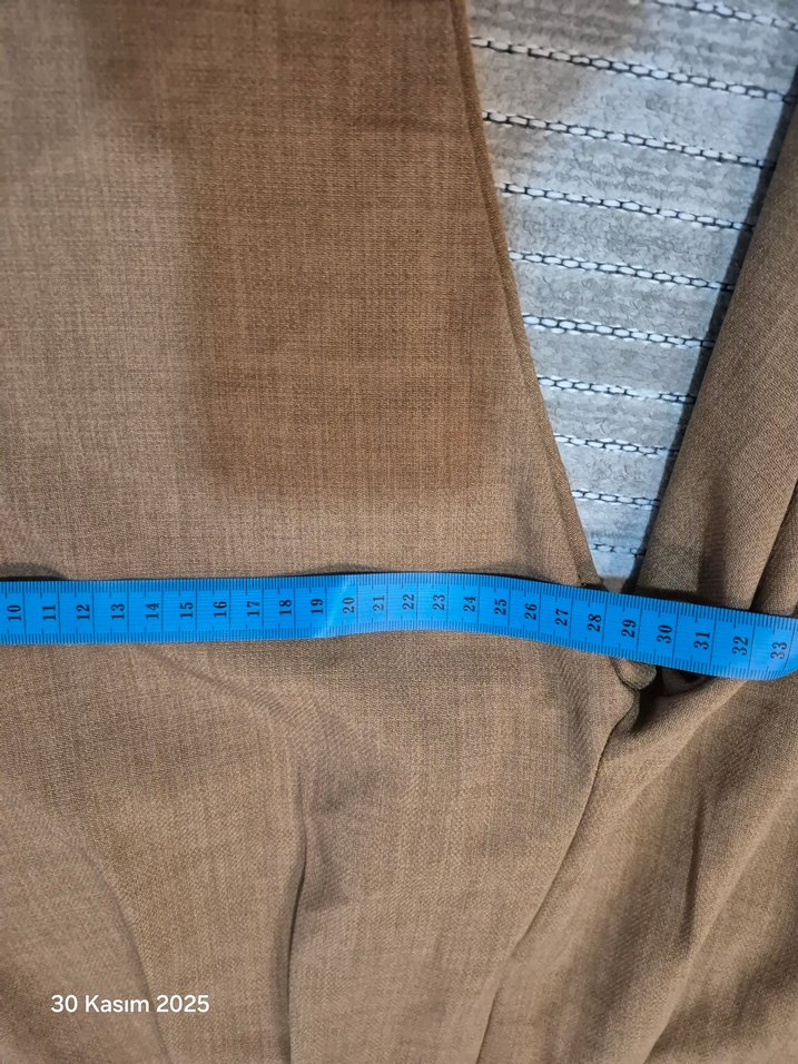 Kadın Kahverengi kumaş Pilili Pantolon - Görsel 4